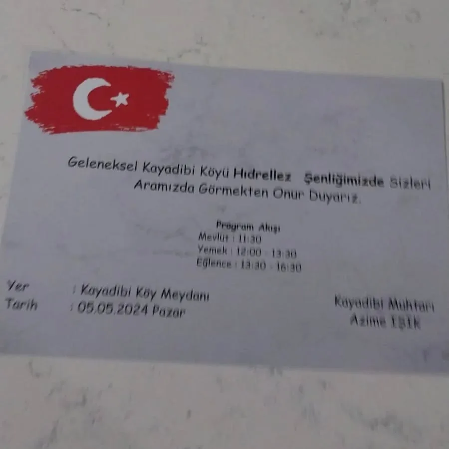5 Mayıs 2024 pazar günü saat 11.30da Geleneksel Kayadibi Hidrellez ve Yörük şenliğinde siz…
