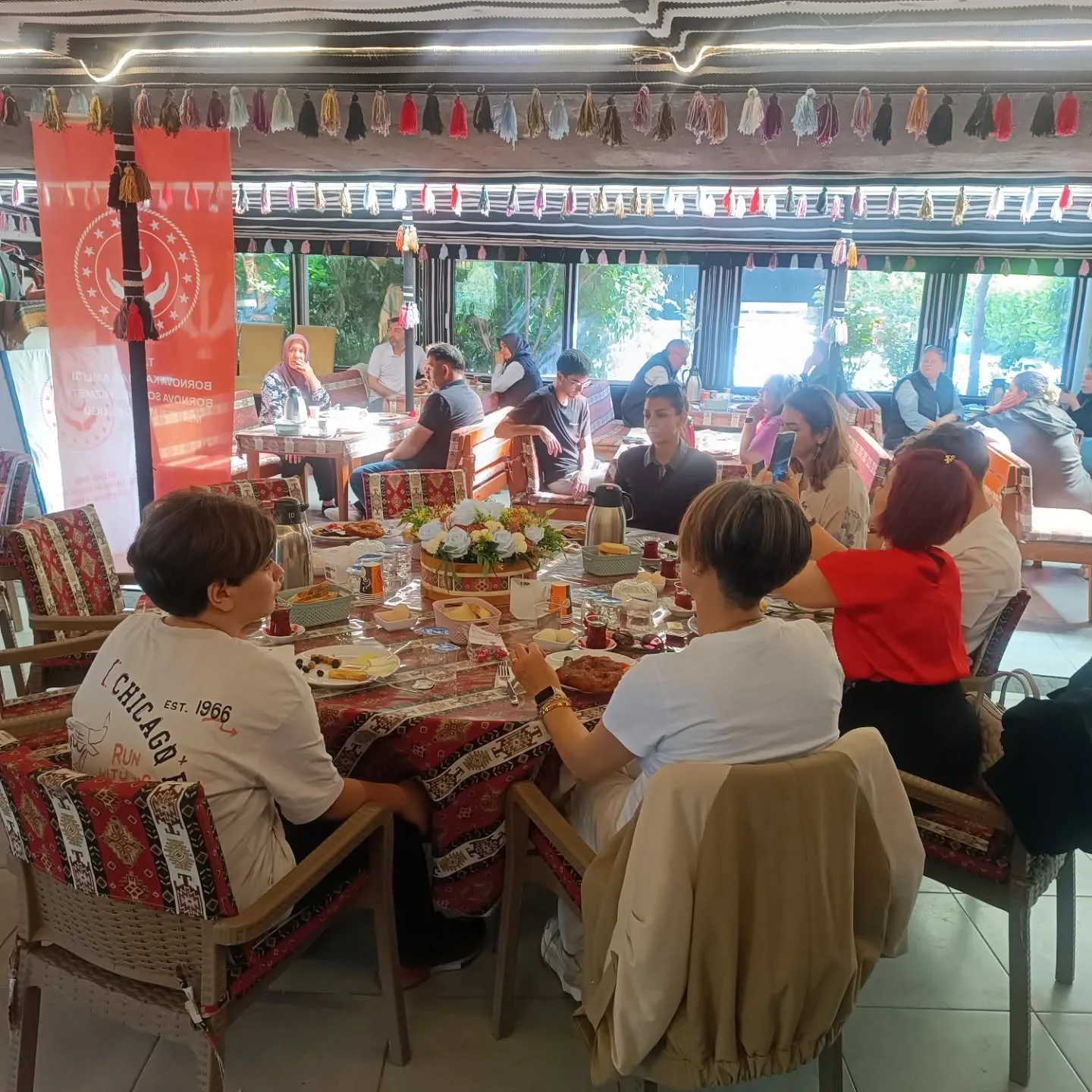 Kaymakam Muzaffer Şahiner, İzmir Aile ve Sosyal Hizmetler İl Müdürü Abdullah Kömürcüoğlu,…