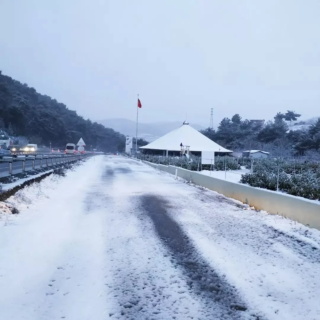 OBA dan kar manzaraları . Bugün günlerden kar