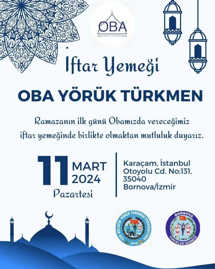 RAMAZANIN 1. GÜNÜ İFTAR YEMEĞİNE BEKLERİZ.